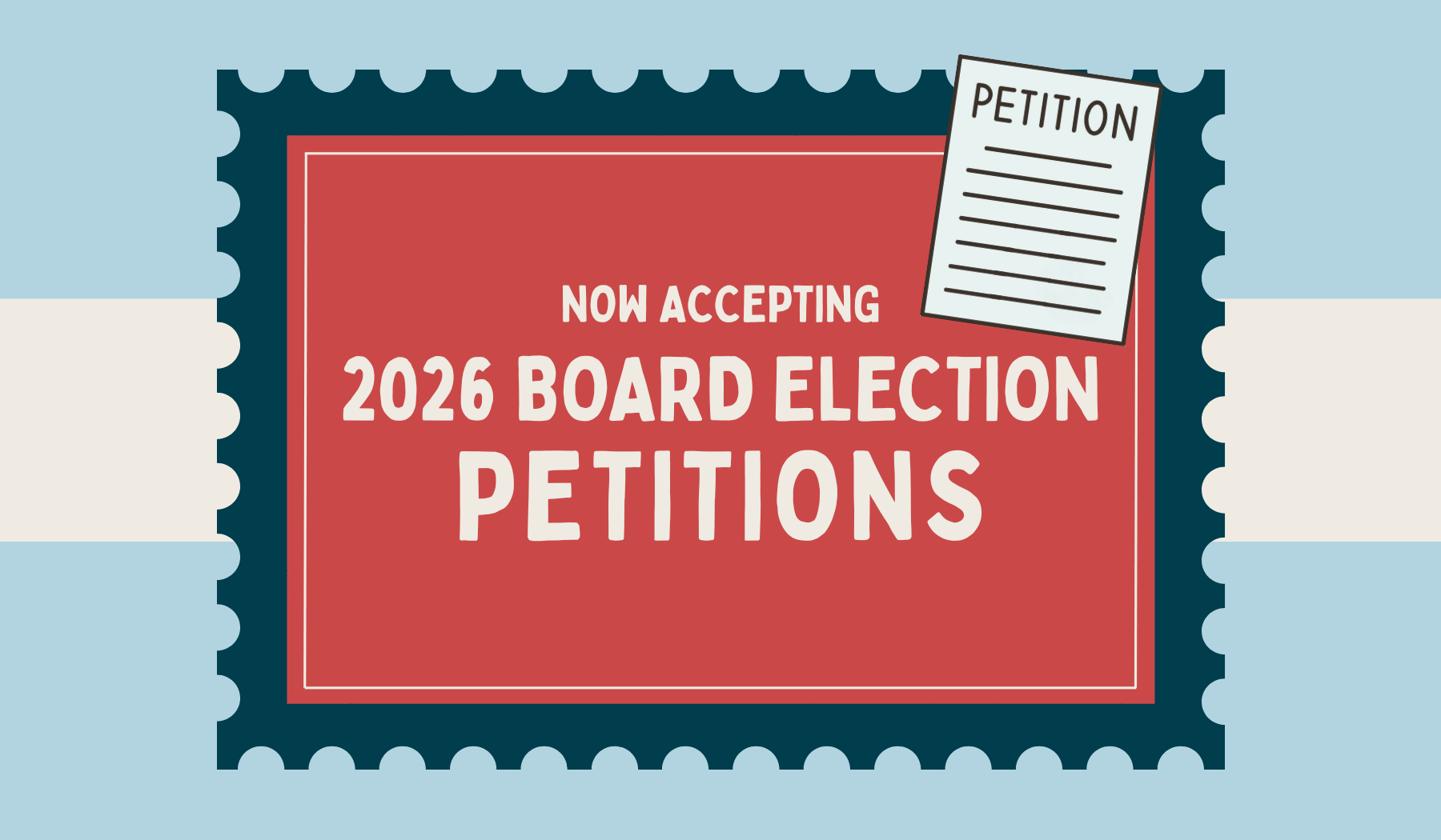 2026 Board Petition Banner